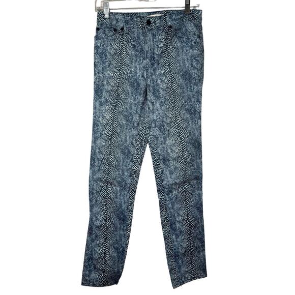 Tory Burch Snake Print Mid Rise Skinny Jeans 26 - Picture 1 of 13